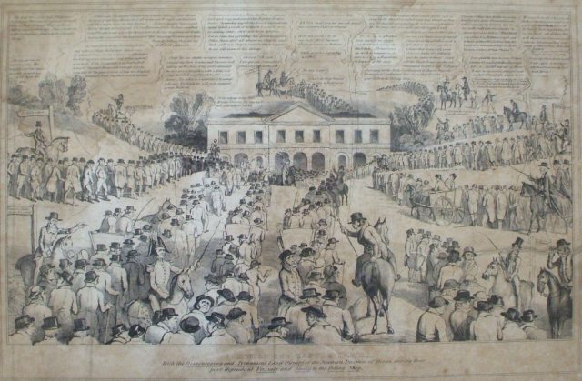 Castle Yard, Exeter at the 1820 election